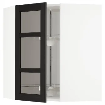 IKEA METOD Corp suspendat colt+carusel/usa stc, alb/Lerhyttan vopsit negru, 68x80 cm