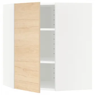 IKEA METOD Corp suspendat colt+polite, alb/Askersund aspect frasin, 68x80 cm