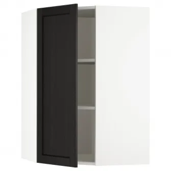 IKEA METOD Corp suspendat colt+polite, alb/Lerhyttan vopsit negru, 68x100 cm