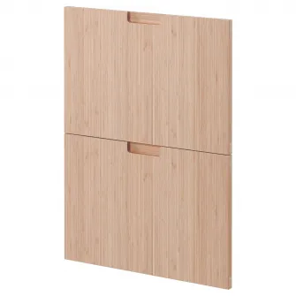 IKEA METOD Front masina de spalat vase, 2 buc., Fröjered bambus deschis, 60 cm