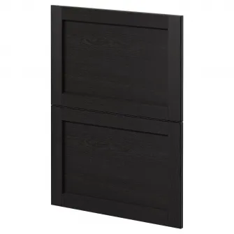 IKEA METOD Front masina de spalat vase, 2 buc., Lerhyttan vopsit negru, 60 cm