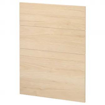 IKEA METOD Front masina de spalat vase, 3 buc., Askersund aspect frasin, 60 cm