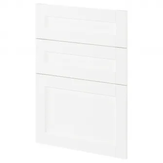 IKEA METOD Front masina de spalat vase, 3 buc., Enköping alb/aspect lemn, 60 cm
