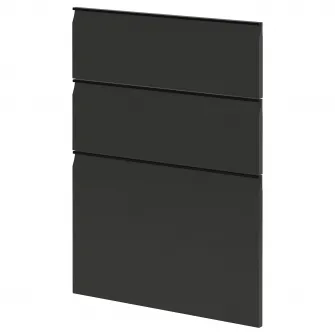 IKEA METOD Front masina de spalat vase, 3 buc., Upplöv mat antracit, 60 cm