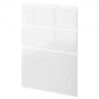 IKEA METOD Front masina de spalat vase, 3 buc., Voxtorp lucios/alb, 60 cm