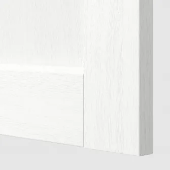 IKEA METOD Front masina de spalat vase 4 buc., Enköping alb/aspect lemn, 60 cm