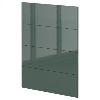 IKEA METOD Front masina de spalat vase 4 buc., Kallarp gri inchis-verde lucios, 60 cm