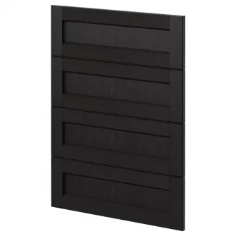 IKEA METOD Front masina de spalat vase 4 buc., Lerhyttan vopsit negru, 60 cm