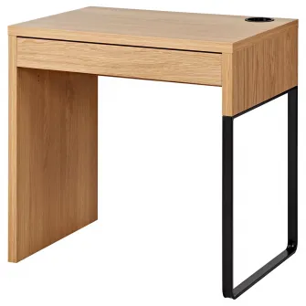 IKEA MICKE Birou, aspect stejar, 73x50 cm