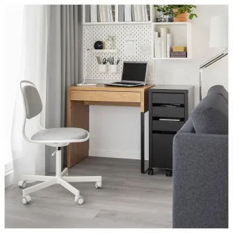 IKEA MICKE Birou, aspect stejar, 73x50 cm
