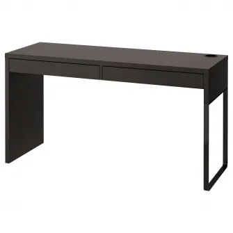 IKEA MICKE Birou, negru-maro, 142x50 cm