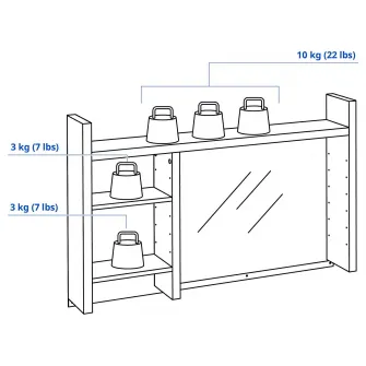 IKEA MICKE Unitate suplimentara inalta, aspect stejar, 105x65 cm