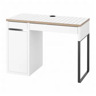 IKEA MICKE Birou, alb/antracit, 105x50 cm