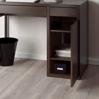 IKEA MICKE Birou, negru-maro, 105x50 cm