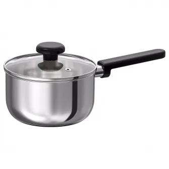 IKEA MIDDAGSMAT Cratita cu capac, sticla transparenta/inox, 2 l