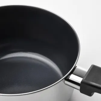 IKEA MIDDAGSMAT Cratita cu capac, strat antiaderent sticla transparenta/inox, 2 l