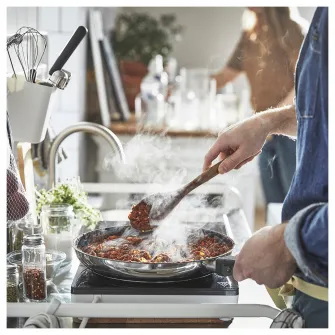 IKEA MIDDAGSMAT Tigaie, strat antiaderent/inox, 28 cm