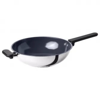 IKEA MIDDAGSMAT Wok, strat antiaderent/inox, 28 cm