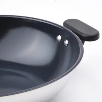 IKEA MIDDAGSMAT Wok, strat antiaderent/inox, 28 cm