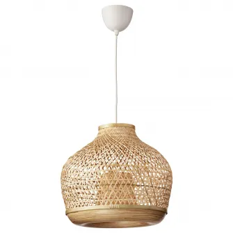 IKEA MISTERHULT Lustra, bambus/lucrat manual, 45 cm