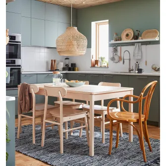 IKEA MISTERHULT Lustra, bambus/lucrat manual, 45 cm