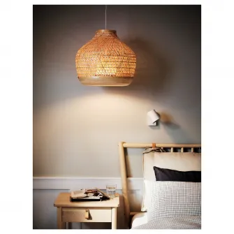 IKEA MISTERHULT Lustra, bambus/lucrat manual, 45 cm