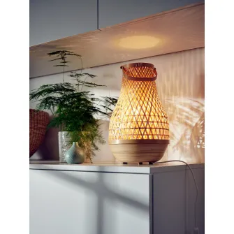 IKEA MISTERHULT Veioza, bambus/lucrat manual, 36 cm