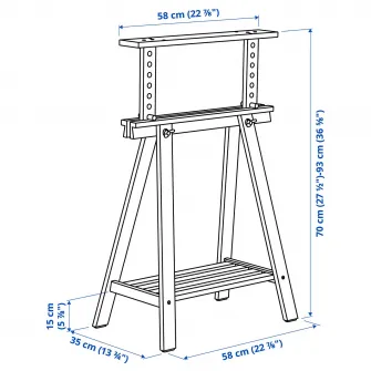 IKEA MITTBACK Capra, mesteacan, 58x70/93 cm