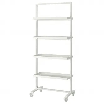IKEA MITTZON Cadru cu rotile/polite, alb, 85x205 cm