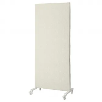 IKEA MITTZON Cadru+rotile/paravan fonoabsorbant, Gunnared bej/alb, 85x205 cm