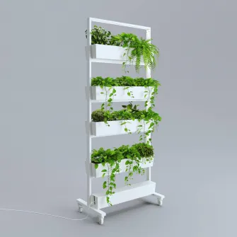 IKEA MITTZON Cadru+rotile/recipient/cutcabluri, alb, 85x205 cm