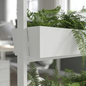 IKEA MITTZON Cadru+rotile/recipiente, alb, 85x205 cm