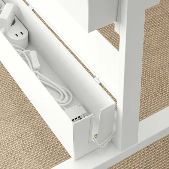IKEA MITTZON Cutie cabluri cadru cu rotile, alb, 80x13 cm