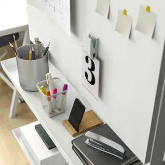 IKEA MITTZON Etajera pentru cadru cu rotile, alb, 80x4 cm