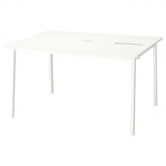 IKEA MITTZON Masa conferinte, alb, 140x108x75 cm