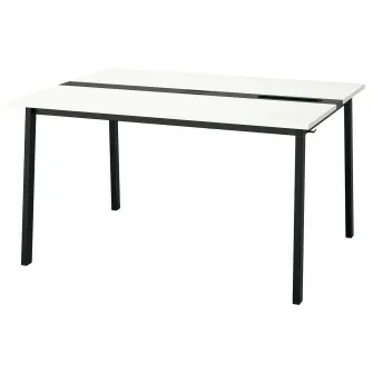 IKEA MITTZON Masa conferinte, alb/negru, 140x108x75 cm