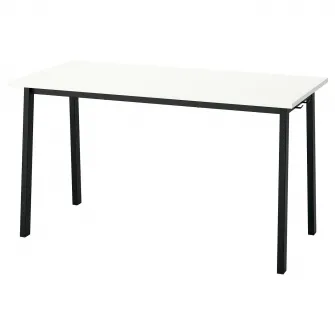 IKEA MITTZON Masa conferinte, alb/negru, 140x68x75 cm