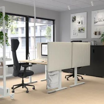 IKEA MITTZON Paravan fonoabsorbant birou, Gunnared bej, 70x72 cm
