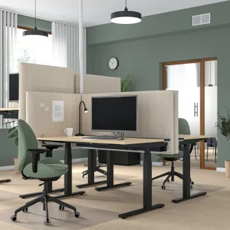 IKEA MITTZON Paravan fonoabsorbant birou, Gunnared bej, 70x72 cm