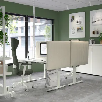 IKEA MITTZON Paravan fonoabsorbant birou, Gunnared bej, 90x72 cm