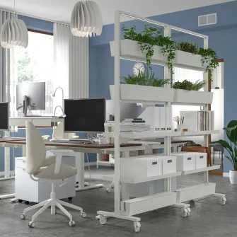 IKEA MITTZON Recipient pentru cadru cu rotile, alb, 80x14 cm