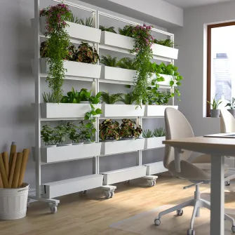 IKEA MITTZON Recipient pentru cadru cu rotile, alb, 80x14 cm