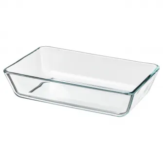 IKEA MIXTUR Vas cuptor/servit, sticla transparenta, 27x18 cm