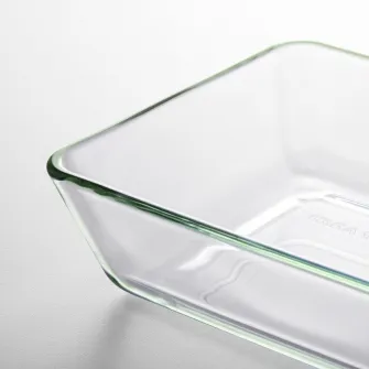 IKEA MIXTUR Vas cuptor/servit, sticla transparenta, 27x18 cm