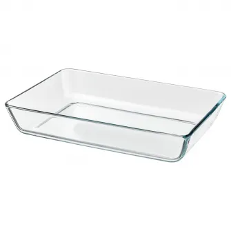 IKEA MIXTUR Vas cuptor/servit, sticla transparenta, 35x25 cm