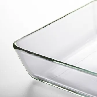 IKEA MIXTUR Vas cuptor/servit, sticla transparenta, 35x25 cm