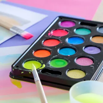 IKEA MÅLA Cutie cu acuarele, 14 culori, diverse culori