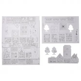 IKEA MÅLA Sablon carton oras, set 10 buc.