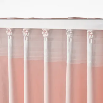 IKEA MOALISA Draperii, 2buc, roz pal roz/rjns, 145x300 cm