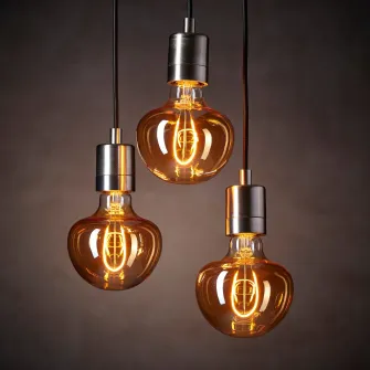 IKEA MOLNART Bec LED E27 150lm, ciuperca sticla transparenta maro, 120 mm